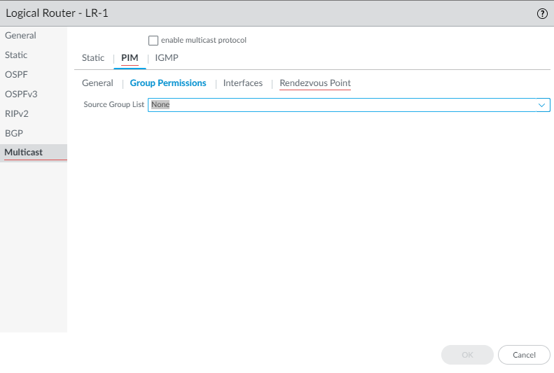 PIM Group Permissions configuration tab.